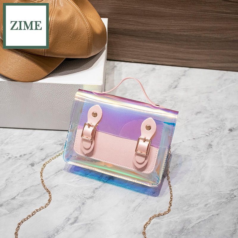 ZIME Female bagm summer and autumn Korean ladies sequins trend wild small square bagm shoulder diagmonal bagm