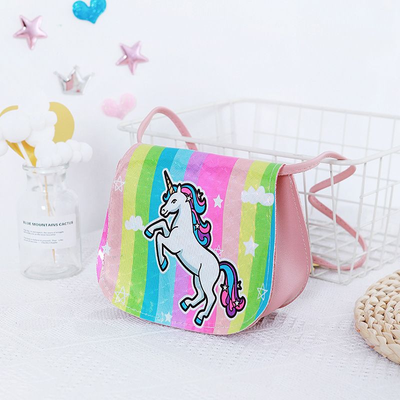 【BestGO】Kids Small Bag Girls Shoulder Messenger Bag Cartoon Unicorn Cute Mini Sling Bag