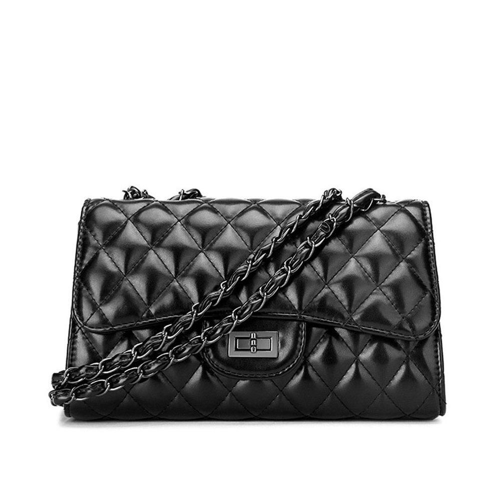 Fashion Rhombus PU Leather Women Bag Cross Body Chain Bag Casual Travel Bag