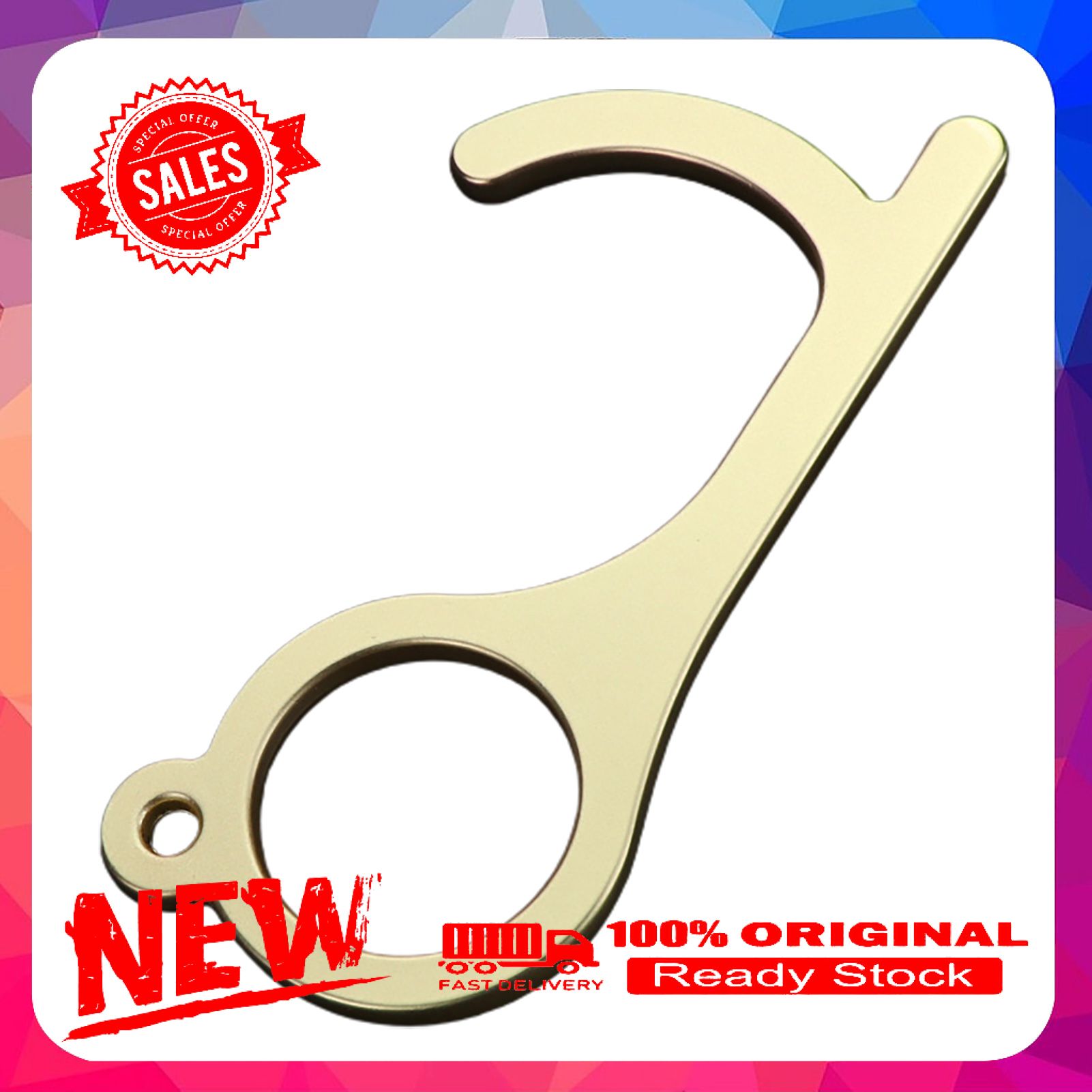 Door Opener Portable Contact Free Metal Contactless Elevator Button Pusher for Home