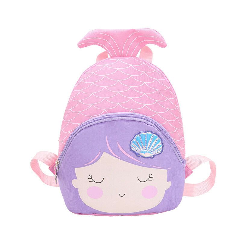 Cute Kid Girl Backpack Small Cartoon Girl Fish Shoulder Bag Gift Mini Backpack Cartoon Mermaid Schoolbag