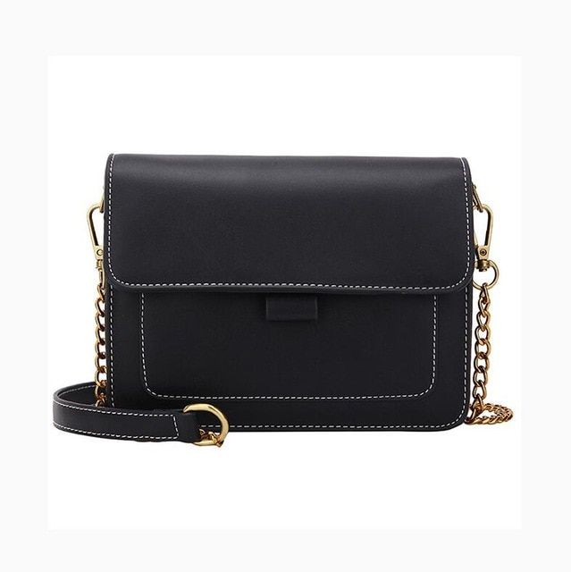 Contrast color Leather Crossbody Bag For Women Travel bag Fashion Simple Shoulder Bag Lady Crossbody Bag(19x7x15cm,)