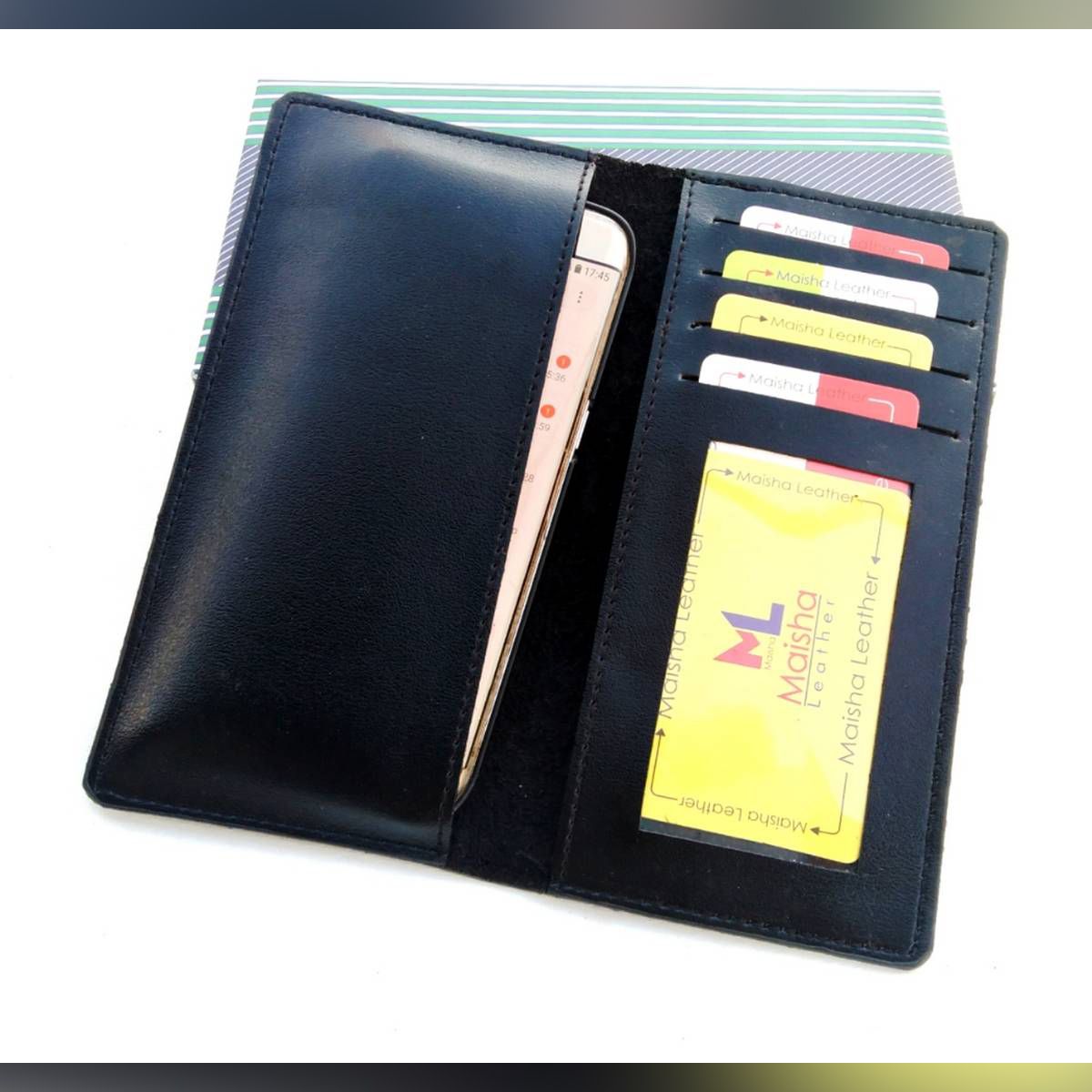Aritificial Leathe Long Wallet Cum Mobile Cover