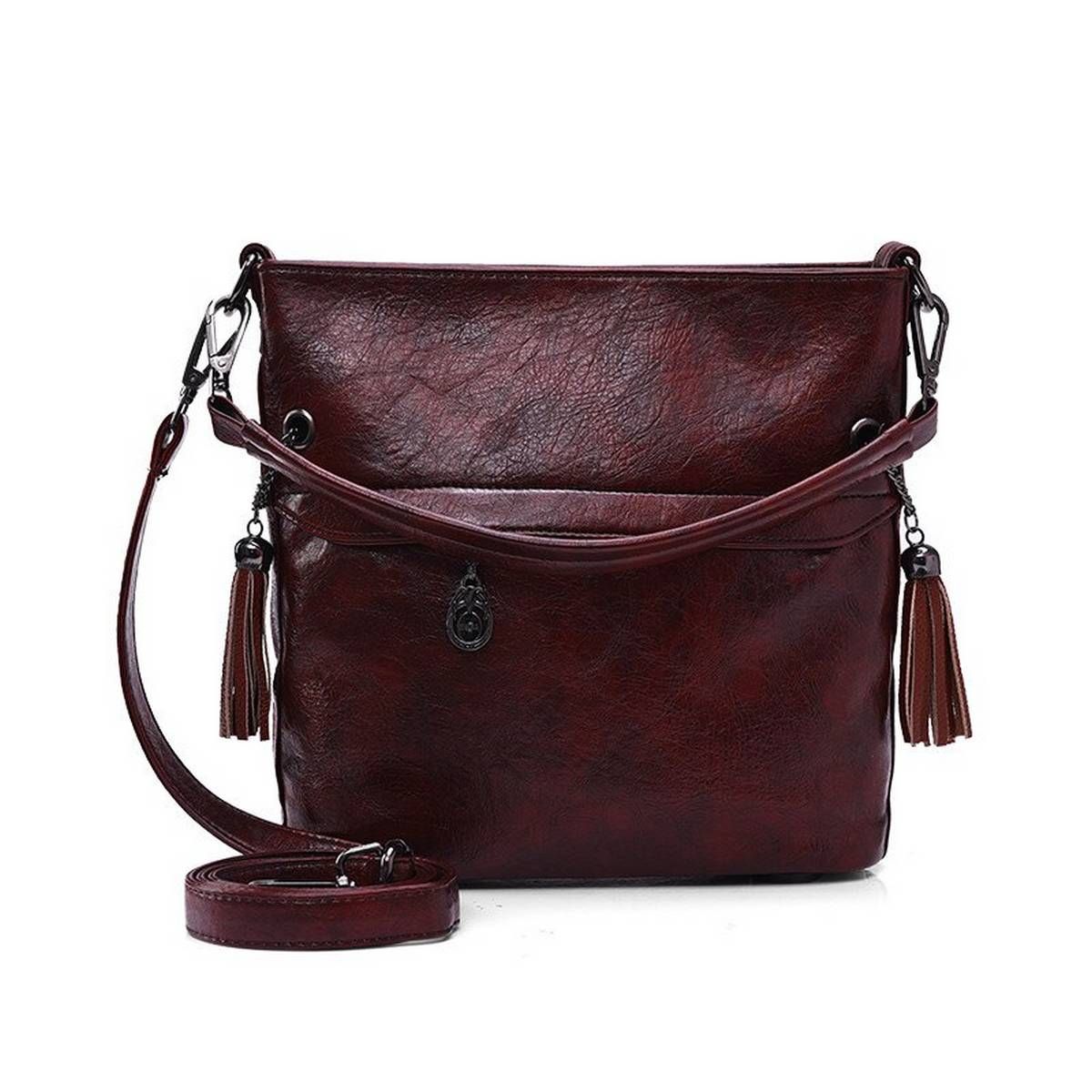 Soft Retro Tote Oil Leather Bucket Sac Luxury Handbags Women Bags Designer Ladies Shoulder Crossbody Hand Bags for Women 2020
