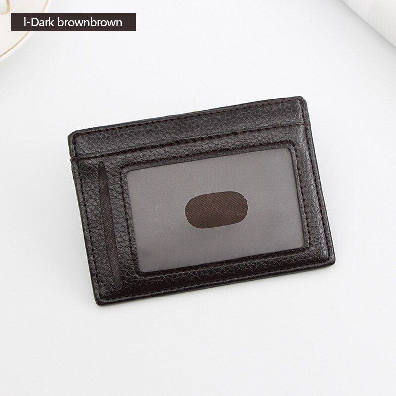 AIREEBAY Slim Leather Credit ID Card Holder Vintage Fashion Purse Money Case for Men Women Wallet Business ID Card Wallet