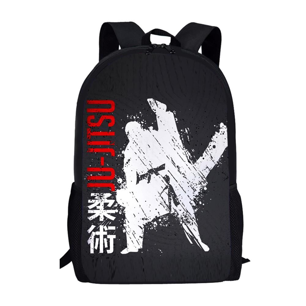 FORUDESIGNS Cool Martial Art JUDO KARATE Printing School Bags For Teens Boys Girls 3D Taekwondo Kids Scool Backpacks Stusac