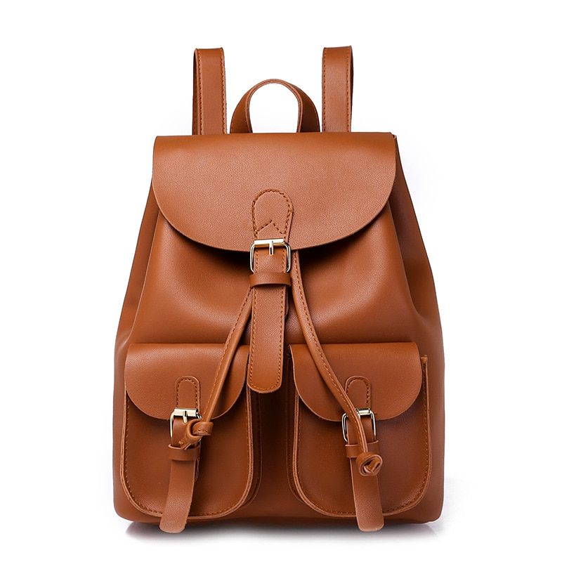 2018 New Women Leather Backpack Black Bolsas Mochila Feminina Large School backpacks for teenage girls Lady Travel Bag