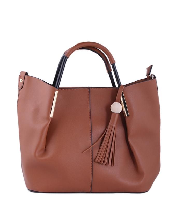 Leather Hand Bag - Chocolate