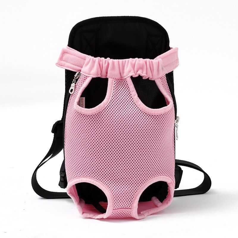 Small Pet Cat Puppy Dog Carrier Front Pack Hiking Backpack Head Legs Out Black