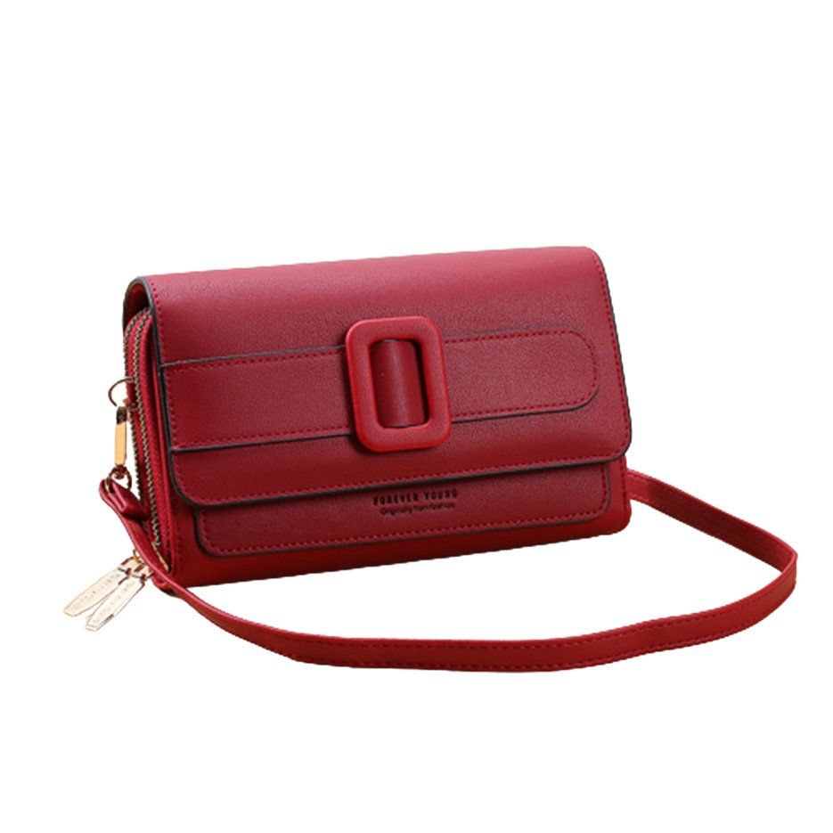 Mobile Phone Bag Square Shoulder Bag Leather Handbag Women's Satchel For Girls