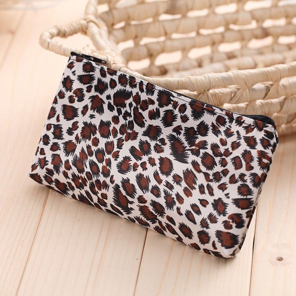 Leopard Print Large Capacity Makeup Bag Cosmetic Beauty Organizer Toiletry Bag