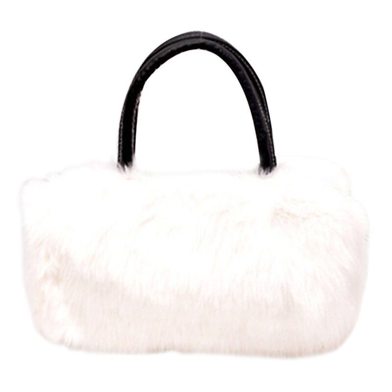Women Plush Hand Fluffy Faux Rabbit Hair Shoulder Messenger Cross-body B99 Ladies handbag