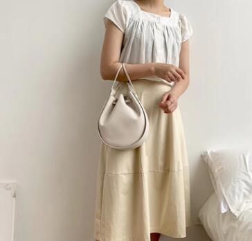 Saddle bag solid women PU leather shoulder bag round handbag women vintage half moon bags 2019 new ins fashion drop shipping