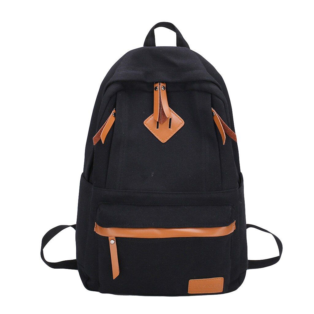 2019 New women Bag Large Capacity Solid Color backpack Waterproof Nylon Casual Backpack School Bag Solid color#G8
