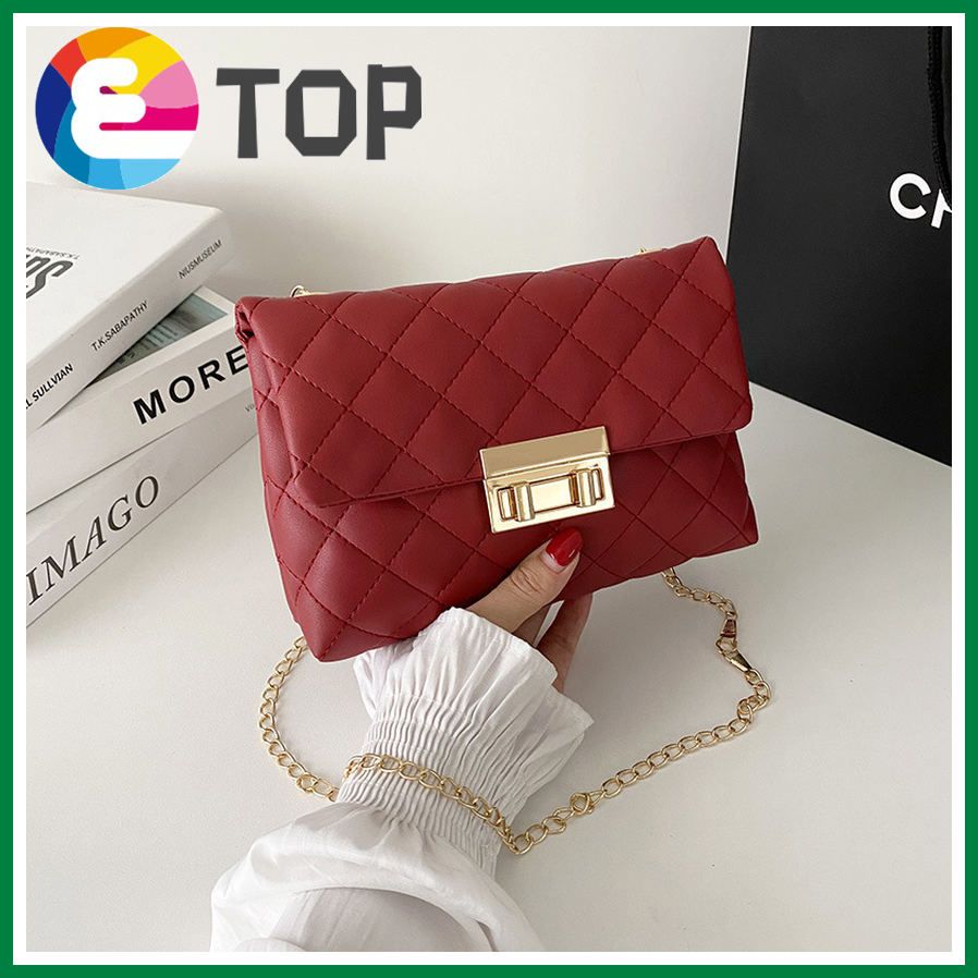 Lingge embroidery thread double head lock cover head shoulder bag winter Korean version diagonal change bag