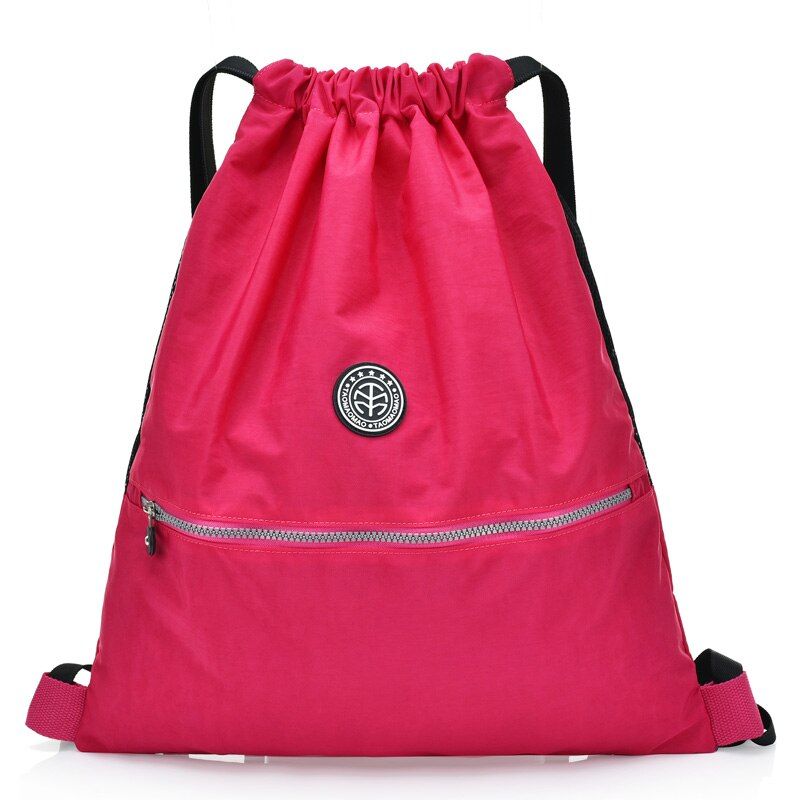 School Drawstring Backpack for Teenage Girls Nylon Mochila Feminine Backpack Women Solid Famous Casual Female Bagpack