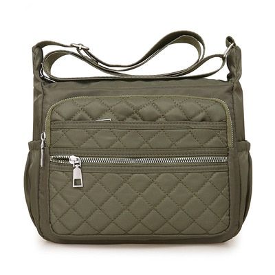 Cloth Shoulder Bag More Zippers Ling, Vintage Bag for Women Water Proof Nylon Messenger Bag Classic Famous Designer Package