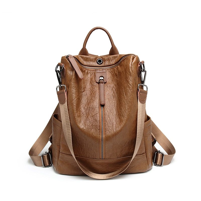 2020 Female Backpack Mochila Feminina Casual Multifunction Women Leather Backpack Female Shoulder Bag Sac A Dos Travel Back Pack