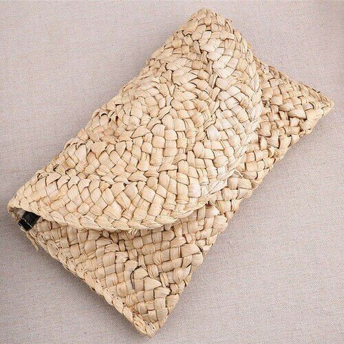 Fruit Cherry Straw Beach Boho Bag Women Messenger Bag Women Straw Embroidery  Knitted Satchel