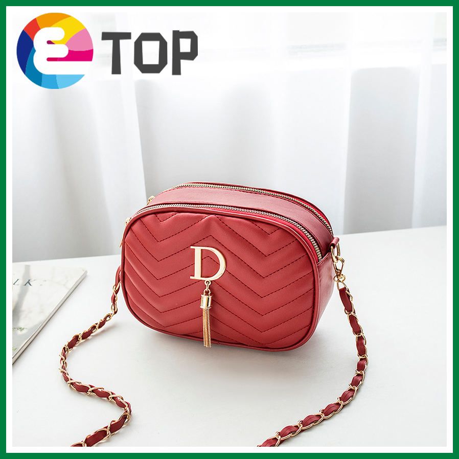 Ladies Wave Personalized Embroidered Thread Diamond Bag Summer and Autumn Crossbody Shoulder Tassel Shell Bag