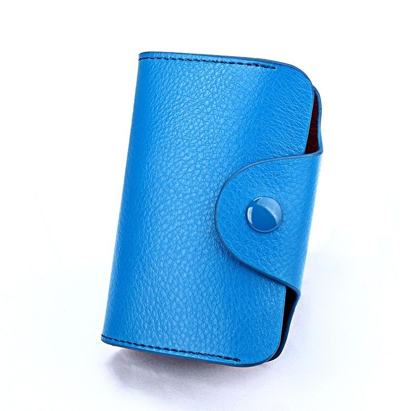 Leather Unisex Business Card Holder Wallet Bank Credit Card Case ID Holders Women Purse