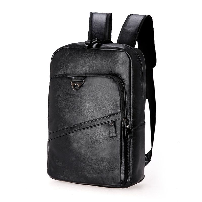 Multi-function Waterproof Men's PU Leather Retro Casual Backpack Business  Bags StuSchoolbag