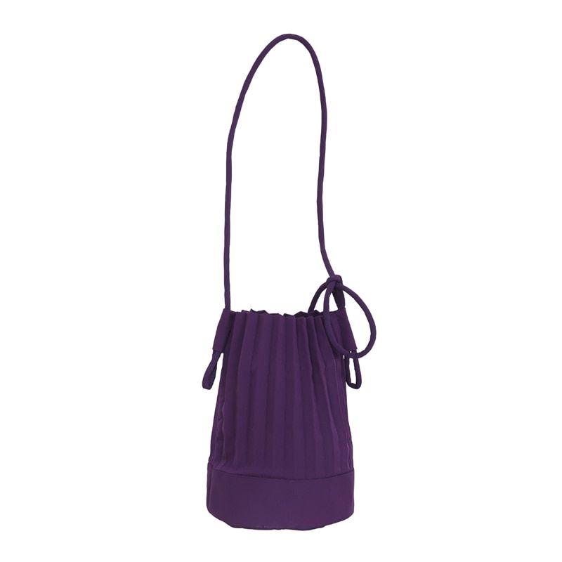 Youda Solid Color Simple Bucket Packet Fashion Ladies Large Capacity Shoulder Bags Adjustable Pleated Crossbody Bag Casual Totes