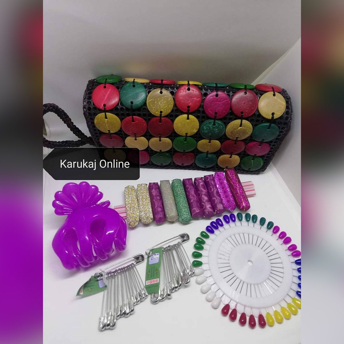 Party complete hijab pin and purse combo set
