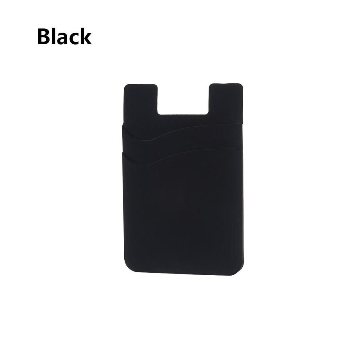 1pc Silicone Mobile Phone Back Card Holder Wallet Stick On Adhesive Cash ID Soft Adhesive Phone Card Holder Mobile Accessories