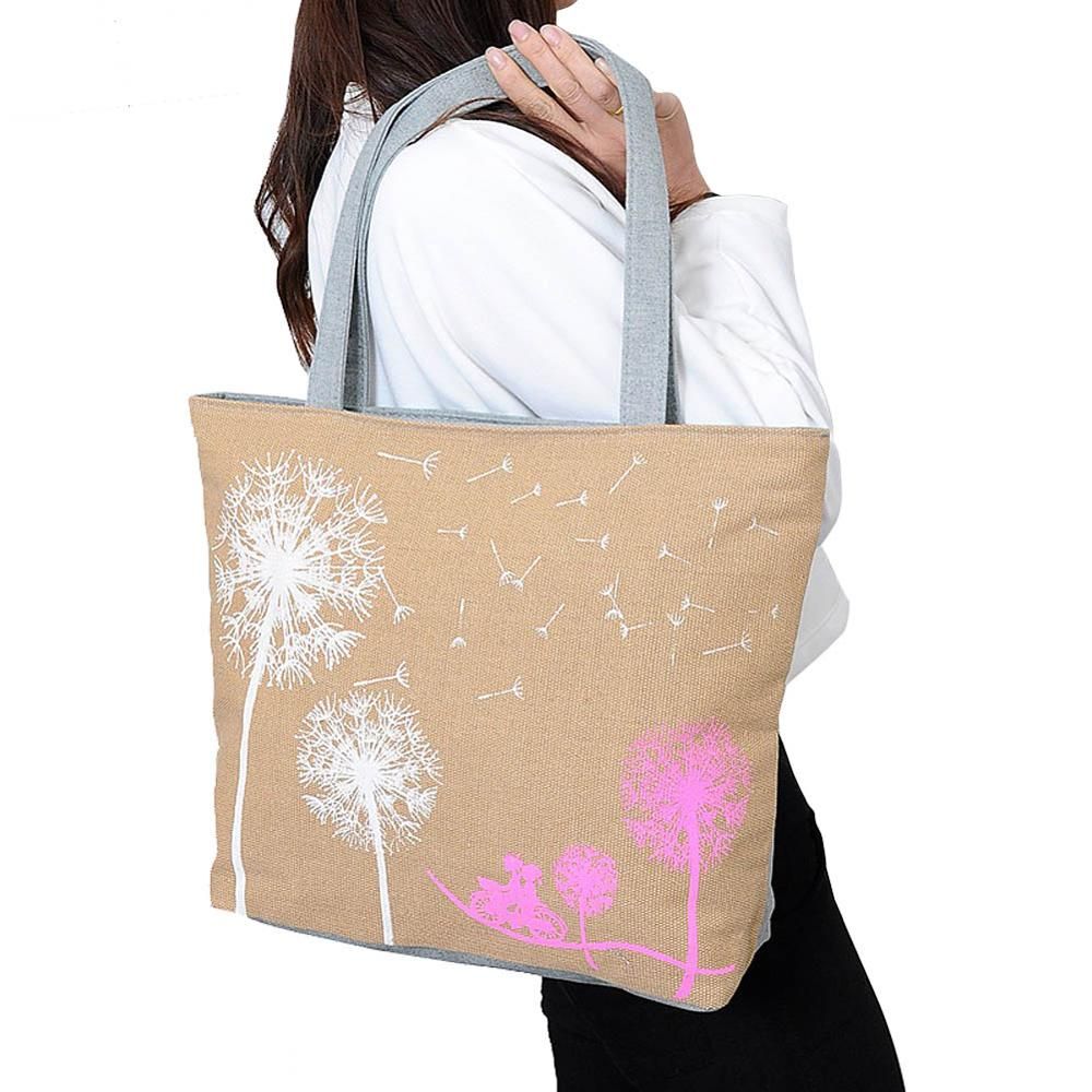 Fashion Dandelion Canvas Bag Flowers Women Handbag Shoulder Bags Women Messenger Bags New