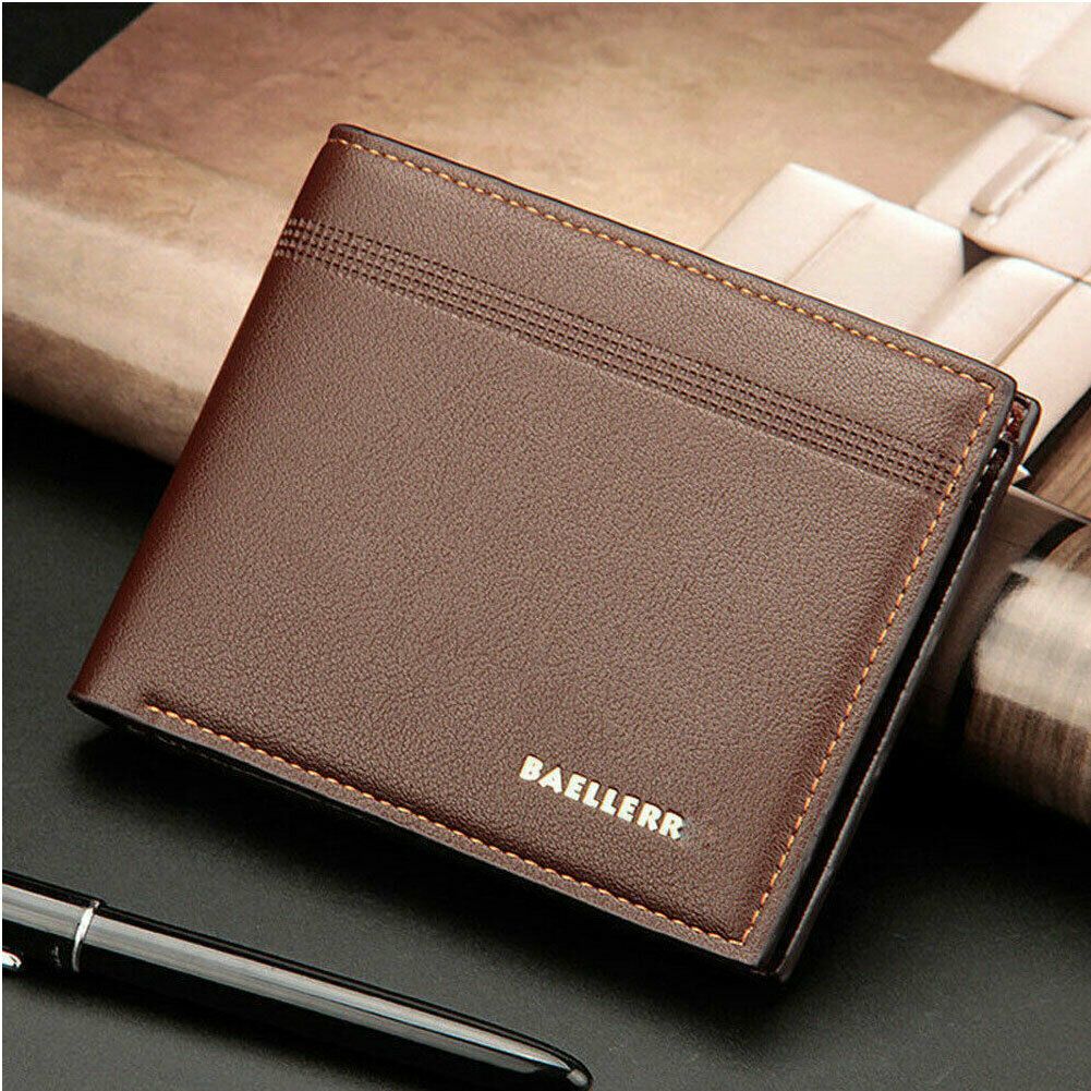 Vintage Leather Wallet Brand Men's Money Clip7 PU Leather Credit ID Holders for Men Retro Money Case Male Bifold Wallets