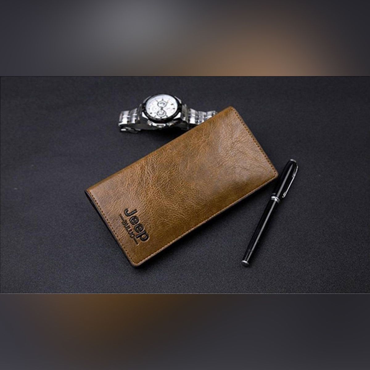 Men Wallets Mens Jeep Wallet with Coin Bag Small Money Purses New Design Dollar Slim Purse Money Clip Wallet - Wallet For Men