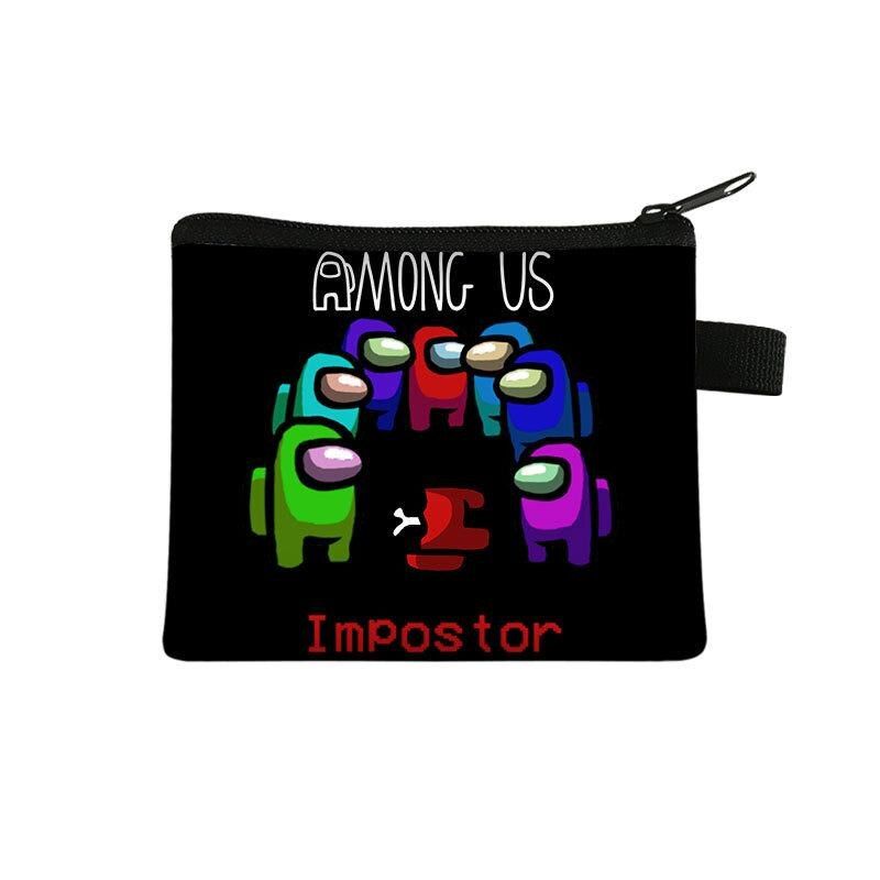 Among Us Game Wallet Student Boys And Girls Short Wallet Card Bag Pocket Change Purse Cute Purse Clear Purse Small Pouch coin