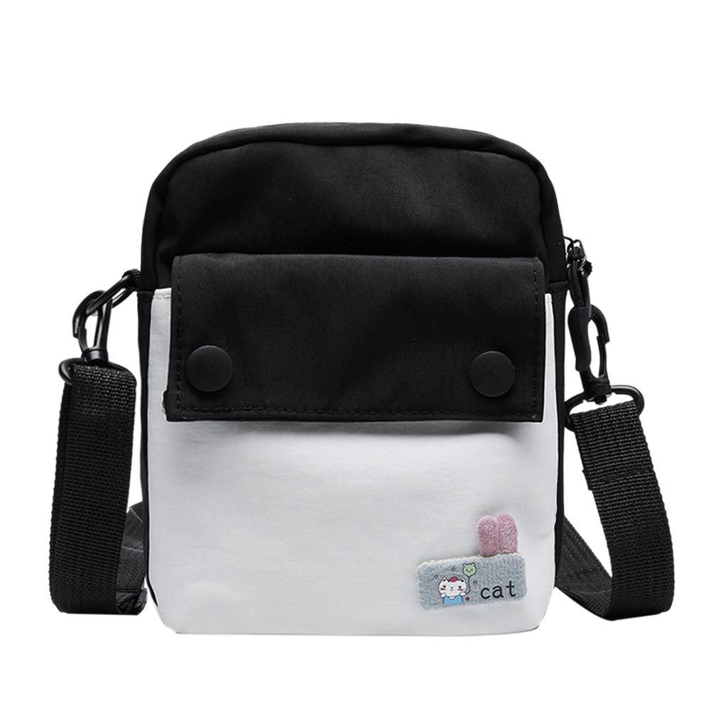 Teenager Girls Casual Canvas Crossbody Handbags Women Leisure Small Sequare Shoulder Messenger Bags Shopping Pouch