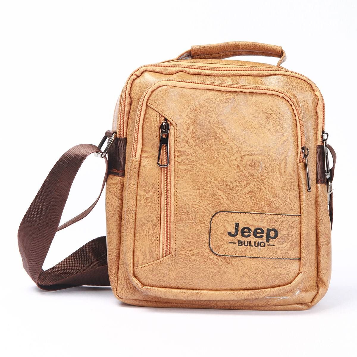Jeep Brown PU Leather Crossbody Bag For Men/ crossbody pu lather by jeep