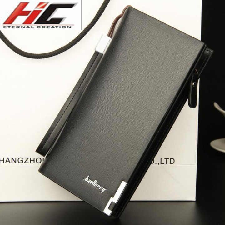 Baellerry Men Wallets Classic Long Style Card Holder Male Purse High Quality Zipper Large Capacity Big Brand Luxury