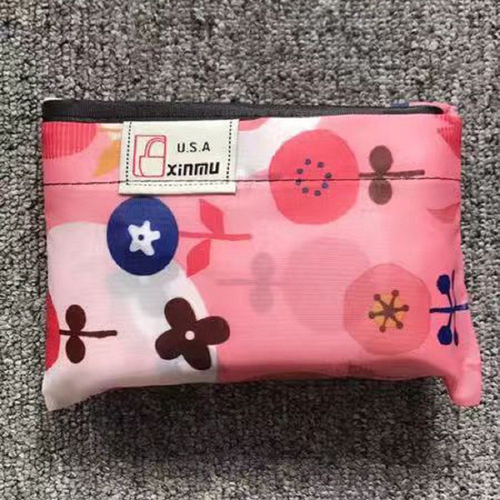 fashionapparel Foldable Handy Shopping Bags Reusable Tote Pouch Recycle Storage Handbag bag Folding Convenient Eco Friendly Purpose large capacity recyclable reuse cloth cartoon waterproof