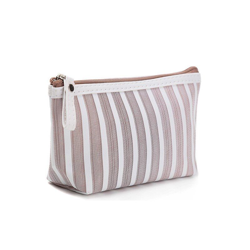 2021 Necessaire Feminina Ladies New Fashion Makeup Pouch Travel Striped Printed Cosmetic Bag Women Organizer Purse