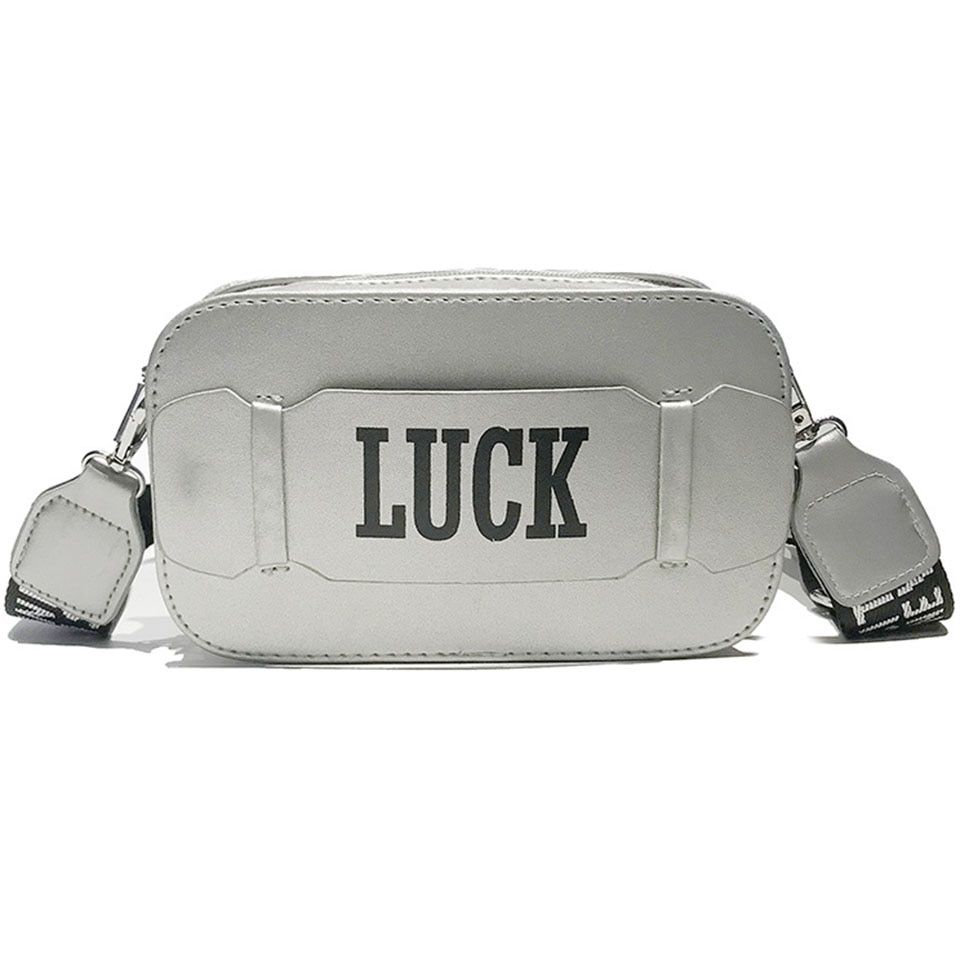 Oswego Wide Shoulder Strap Women Messenger Bag New Tide Printing Letters Cross Shoulder Bag Fashion Wild White Small Square Bag