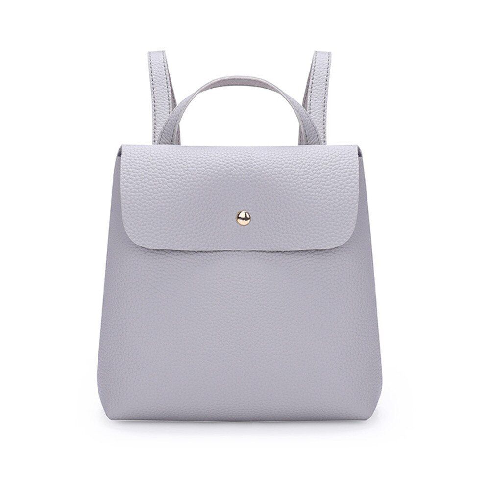 Aelicy backpack women Leather Pure Color Girls school Bag Satchel Travel Shoulder Bag for ladies mochila feminina drop ship 2020