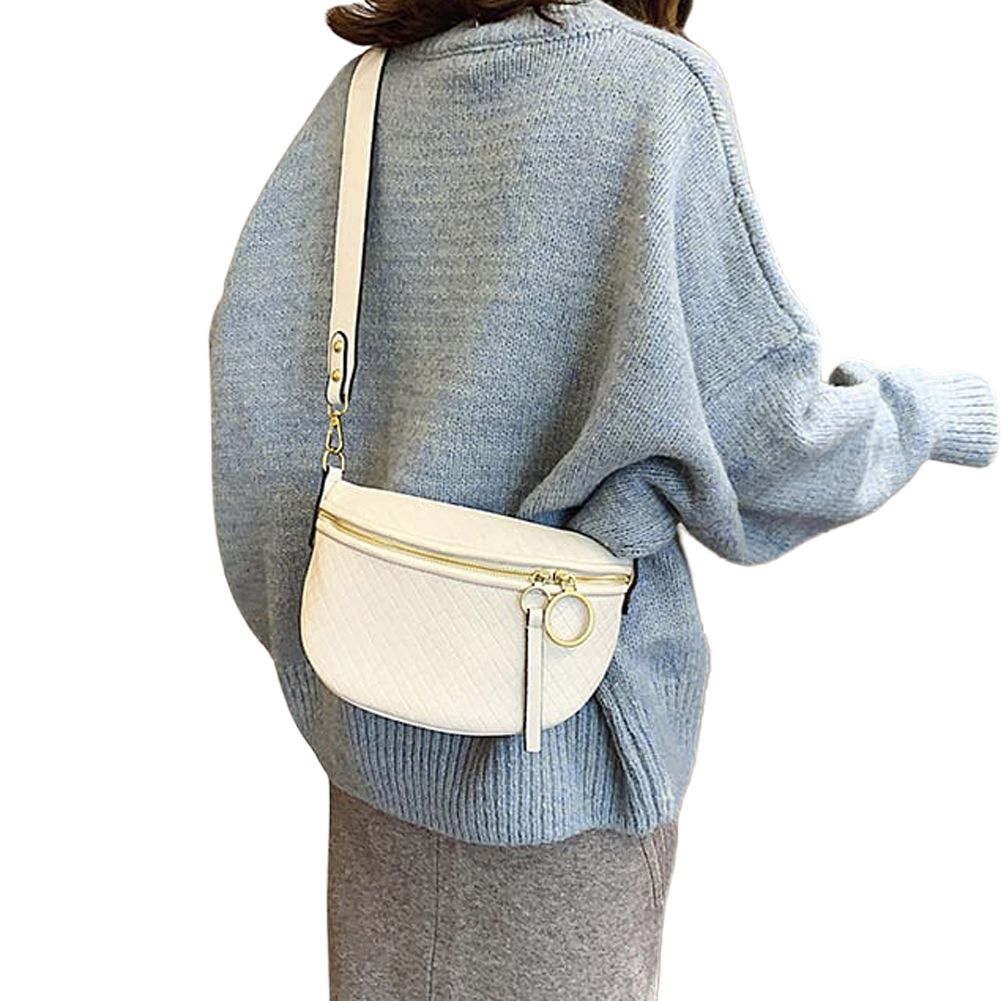 Autumn Winter Ladies Fashionable Solid Color Wide Shoulder Strap Shoulder Bag Girls Sweet Crossbody Bag Casual Messenger Bag Cellphone Pouch