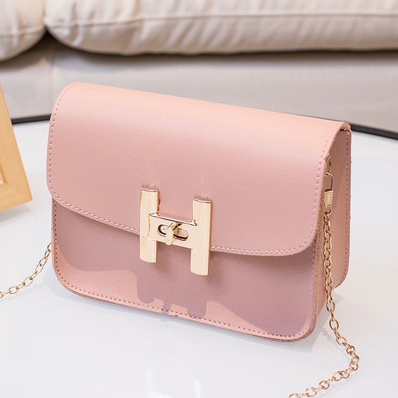 Fashion Small Hasp Shoulder Bags for Women Mini PU Leather Female Crossbody Messenger Bag Teenage Girls Bag Ladies Clutch Purse