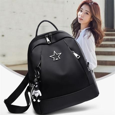 Oxford Women School Backpack(Without Doll) With Headphone Hole