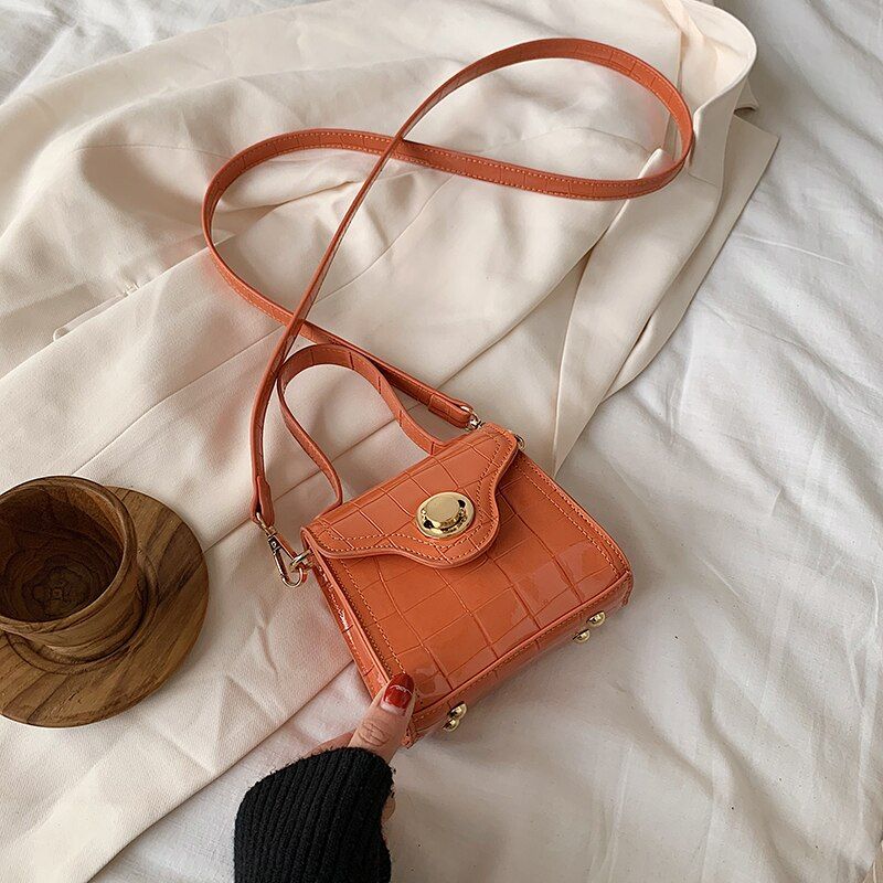 Stone Pattern Super Mini PU Leather Tote Bags For Women 2020 Summer Shoulder Simple Handbags Female Cross Body Bag