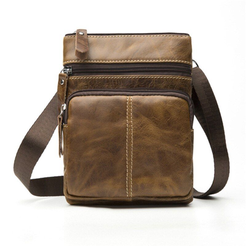 Shoulder Messenger Women Men Bag Crossbody  Leather Office Work Business Briefcase For Handbag Male Portafolio Retro