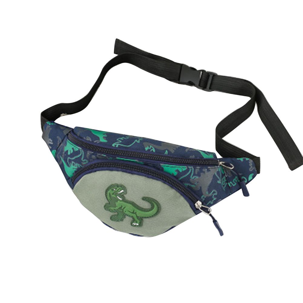 fashionapparel Cute Kid Waist Bag For Girl Boy Fashion Fanny Pack Anime Dinosaur Chest Bag Children Belt Bag Money Pouch Baby Zipper Wasit Pack