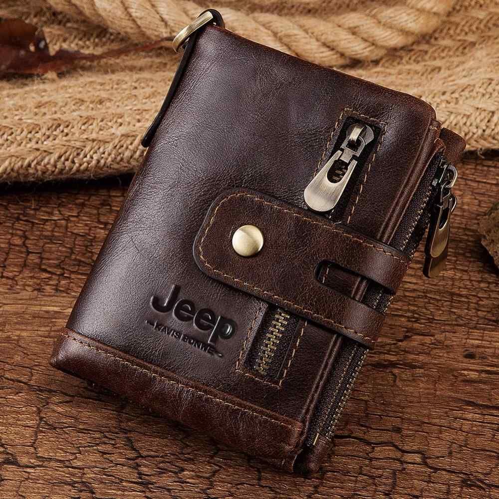 Jeep Chocolate 100% Leather wallet For Man
