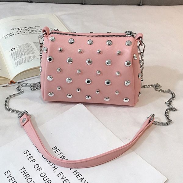 Rivet Mini Bags for Women Pu Leather Messenger Bags Shoulder Bag Women Crossbody Female Handbags Fashion Ladies Bolsas ACELURE