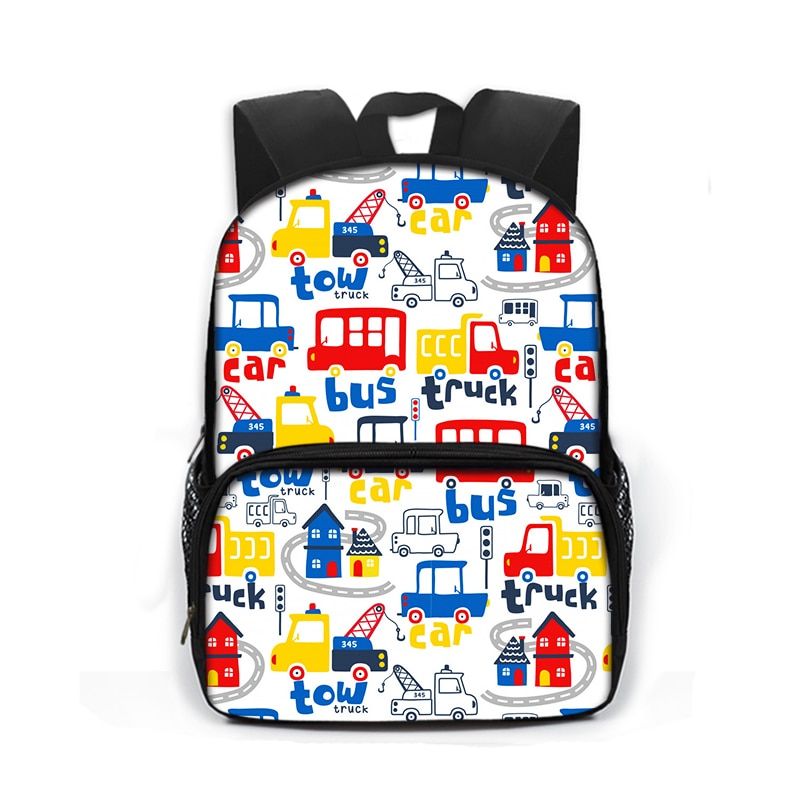 Cartoon Firetruck Car Excavator Tractor Backpack for Boy Girl Rucksack Children School Bags Kids Kindergarten Backpack Book Bag