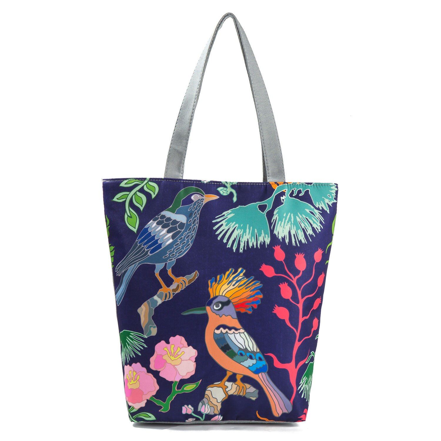 Beach Bag Ladies Shoulder Handbag eco Shopping Bag Women Casual Tote  Canvas Fashion  Pineapple Monstera  Printed
